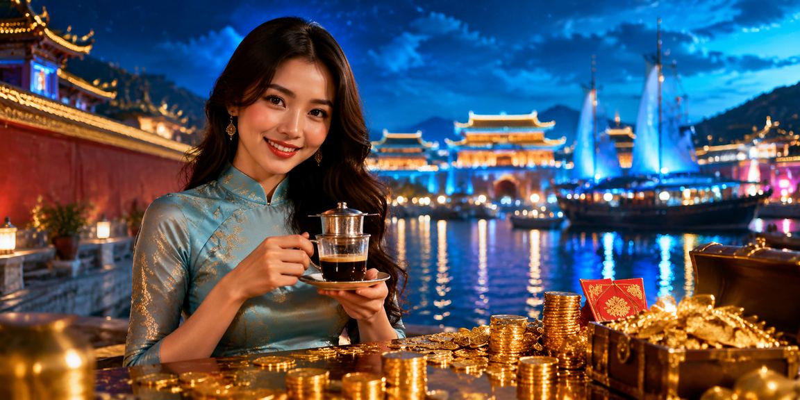 Bầu không khí casino sôi động tại Việt Nam với ánh đèn rực rỡ và người chơi hứng khởi